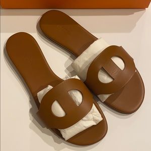 Hermes chaine d'ancre piggie nose slippers sandal